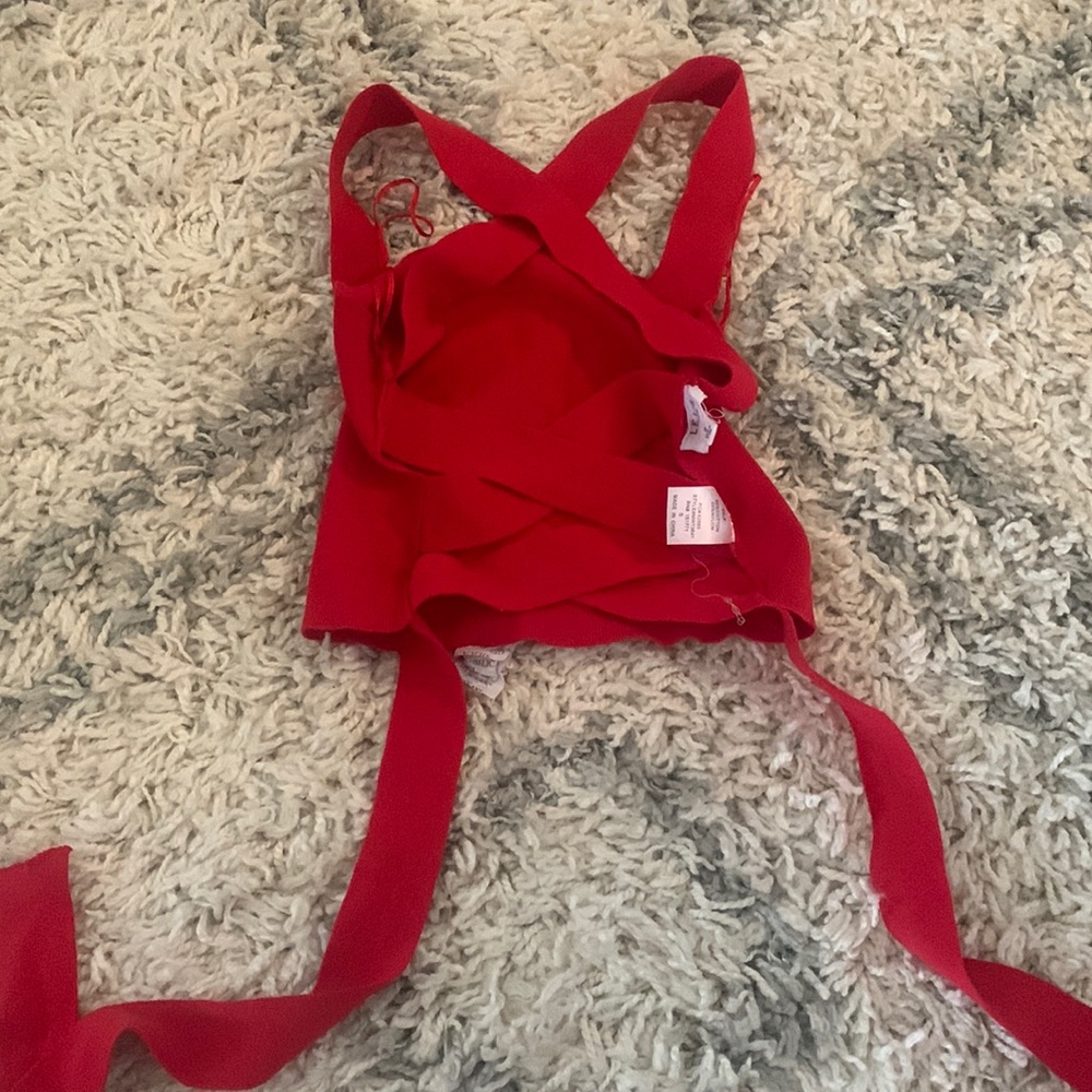 Red crop top